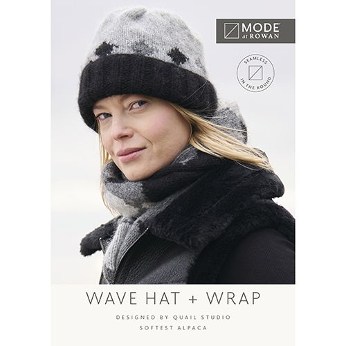 Picture of MODE at Rowan: Pattern Wave Wrap & Hat Softest Alpaca